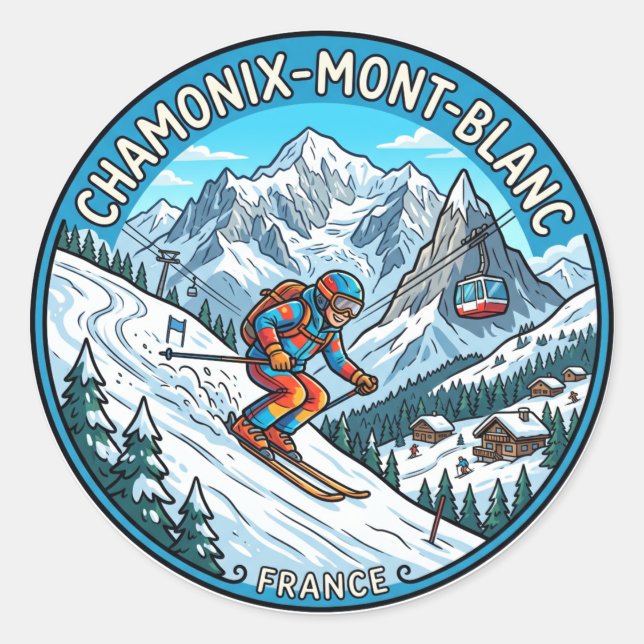 Adesivo Chamonix Mont Blanc França (Frente)