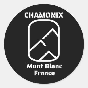 Adesivo Chamonix Mont Blanc France Skining Snowboard