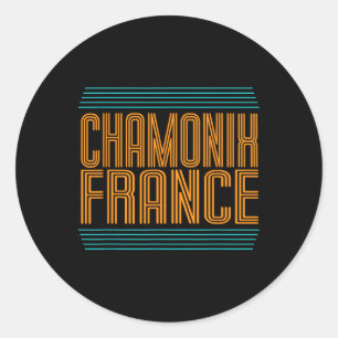 Adesivo Chamonix Retro French Alps Esqui Alpino França Sk