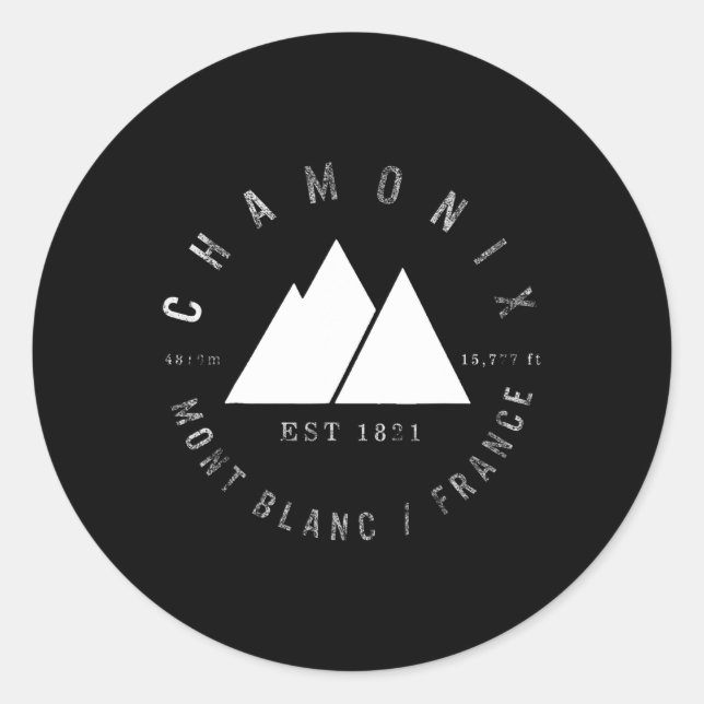 Adesivo Chamonix Valley Mont Blanc France Snowboard (Frente)