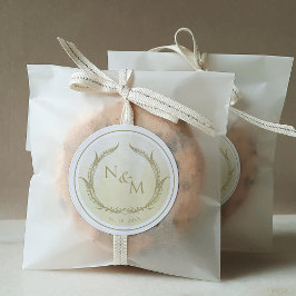 Adesivo Champagne Aquarela Monograma Envelope Selo/Favor