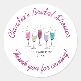 Adesivo Champagne Chique Estilo Festa de Noivado