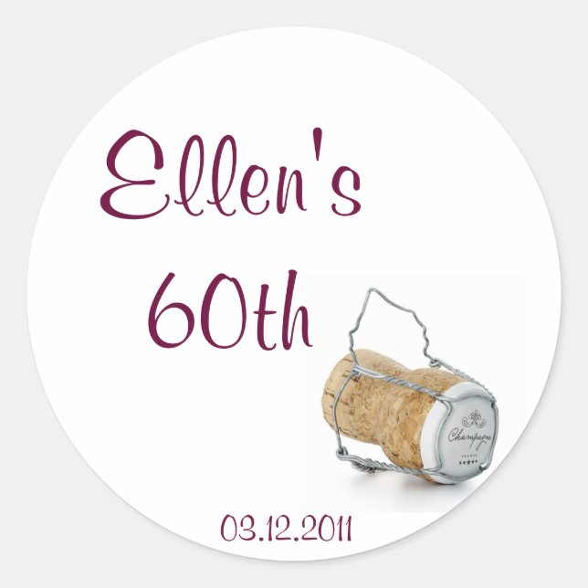 Adesivo Champagne Cork Sticker (Frente)