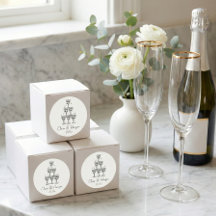 Champagne Tower Doodle Custom Name Wedding
