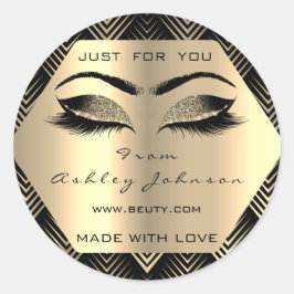 Adesivo Champaigne Negra Sípia Dourada Feita Com Amor