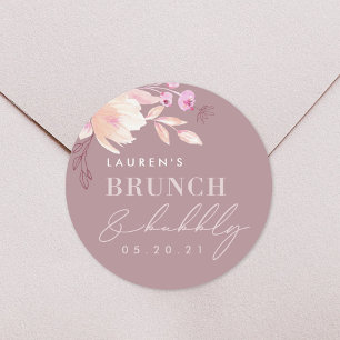 Adesivo Champanhe, Bridal Floral Rosa, Brunch e Bubble