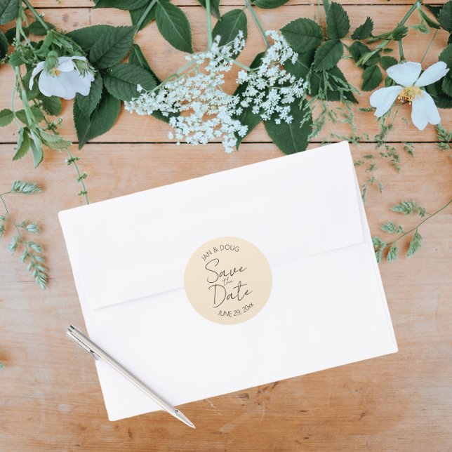 Adesivo Champanhe Cor Estilizada Casamento Salva a Data (In Situ Wedding)