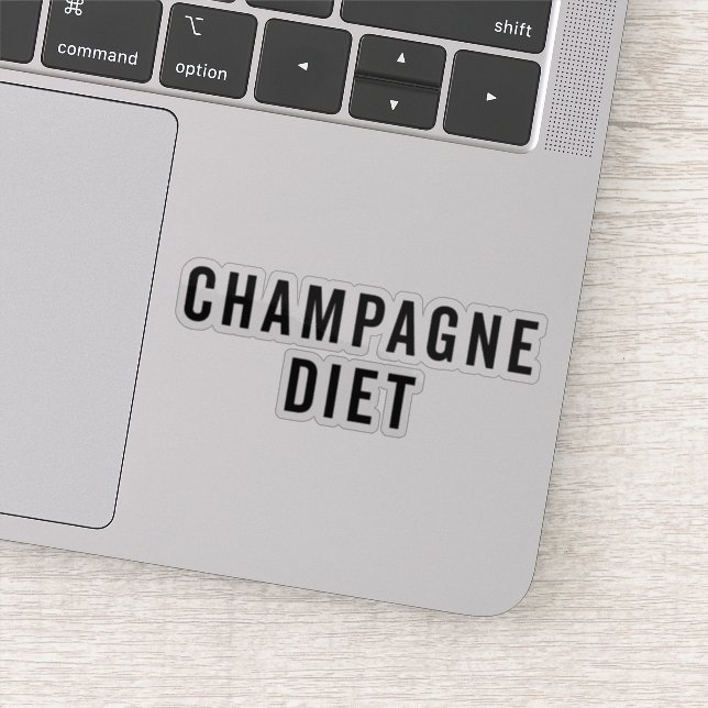 Adesivo Champanhe Diet Engraçado Cotação (Detalhe)