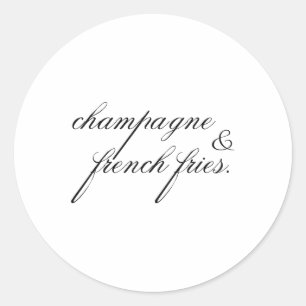 Adesivo Champanhe E Fries Franceses Design Minimalistas De