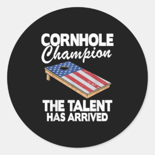 Adesivo Champion American Flag Conselho Funny Cornhole