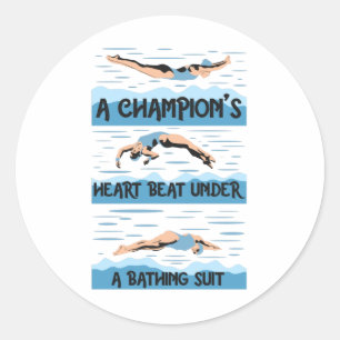 Adesivo Champions Swimmer - Fato De Banho