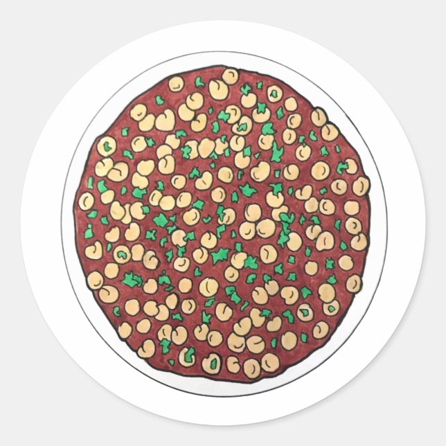 Adesivo Chana Masala Chole Indian Comida Chickpea Dish (Frente)