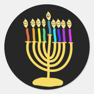 Adesivo Channukah feliz Menora/Chanukia