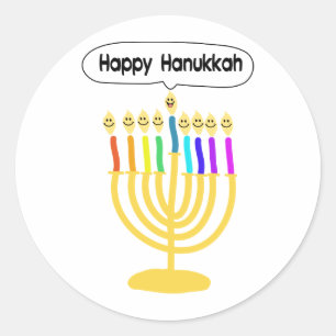 Adesivo Channukah feliz Menora/Chanukia