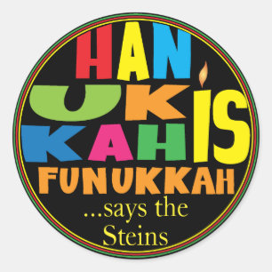 Adesivo Chanukah/Hanukkah "Hanukkah Funukka"