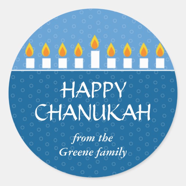 Adesivo Chanukah Menorah (Frente)