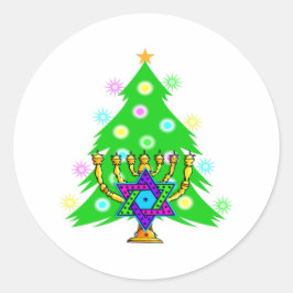 Adesivo Chanukkah e Cartão de Férias de Natal