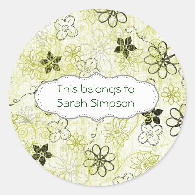 Adesivo Chapas do livro de nomes (Frente)