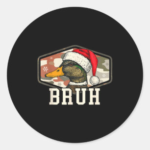 Adesivo Chapéu Camuflado de Caça ao Pato do Papai Noel Bru