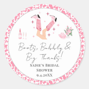 Adesivo Chapeu de Cowboy e Bridal Shower Espumante