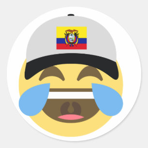 Adesivo Chapéu de Equador que ri Emoji