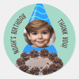 Adesivo Chapéu de Festa de aniversário de Bolo de Chocolat