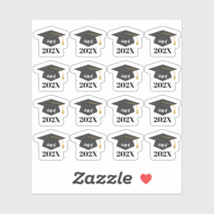Adesivo Chapéu de Formatura Personalizável da Turma de 202