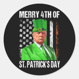 Adesivo Chapéu de Leprechaun Trump Engraçado Alegre 4 de S
