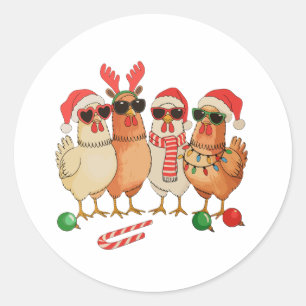 Adesivo Chapéu de Natal do Papai Noel da Família da Granja