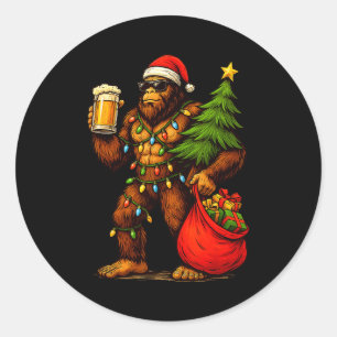 Adesivo Chapéu de Papai Noel Big Foot Engraçado Bebida Árv
