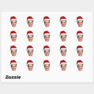 Adesivo Chapéu de Papai Noel com Foto Personalizada de Nat