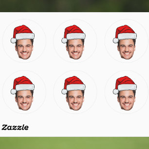 Adesivo Chapéu de Papai Noel com Foto Personalizada de Nat