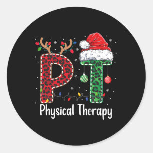 Adesivo Chapéu de Papai Noel de Fisioterapia Fisioterapeut