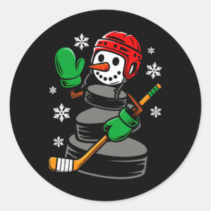 Adesivo Chapéu de Papai Noel de Hockey Boneco de Neve Nata