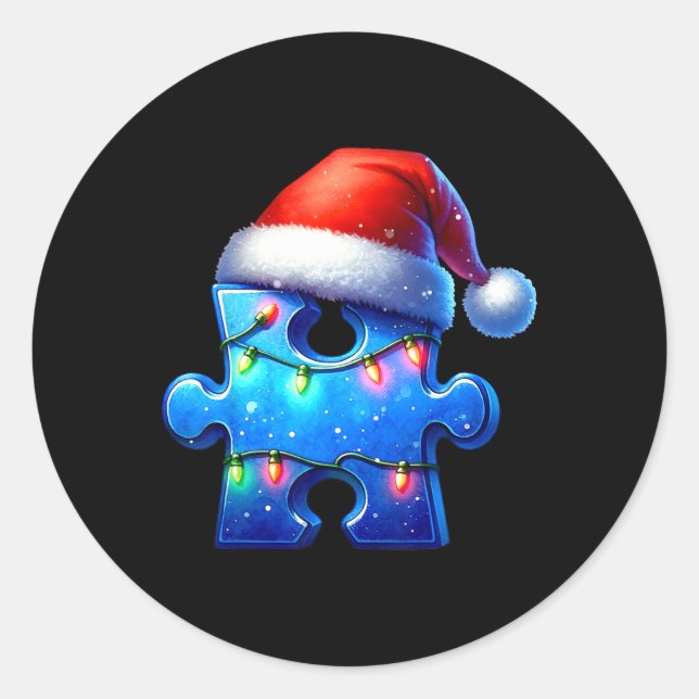 Adesivo Chapéu de Papai Noel Peça de Quebra-Cabeça Conscie (Frente)