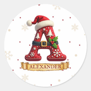 Adesivo Chapéu de Papai Noel Vermelho Letra de Natal Um No