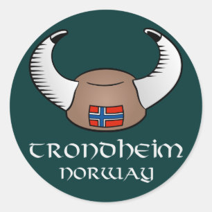 Adesivo Chapéu de Trondheim Noruega Viking