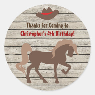 Adesivo Chapéu do cavalo e de vaqueiro - aniversário