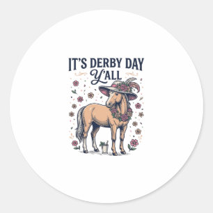 Adesivo Chapéu Floral Cavalo Derby Day Y'all