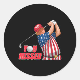 Adesivo Chapéu Vermelho de Golfe Divertido Você Perdeu Tru