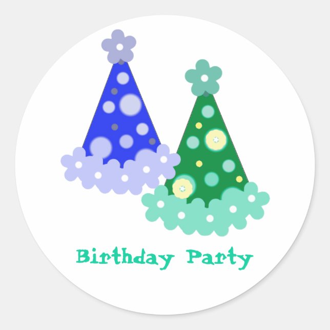 Adesivo Chapéus de Aniversário (Frente)