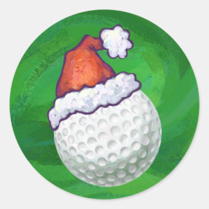 Adesivo Chapéus de Natal de Golf Ball