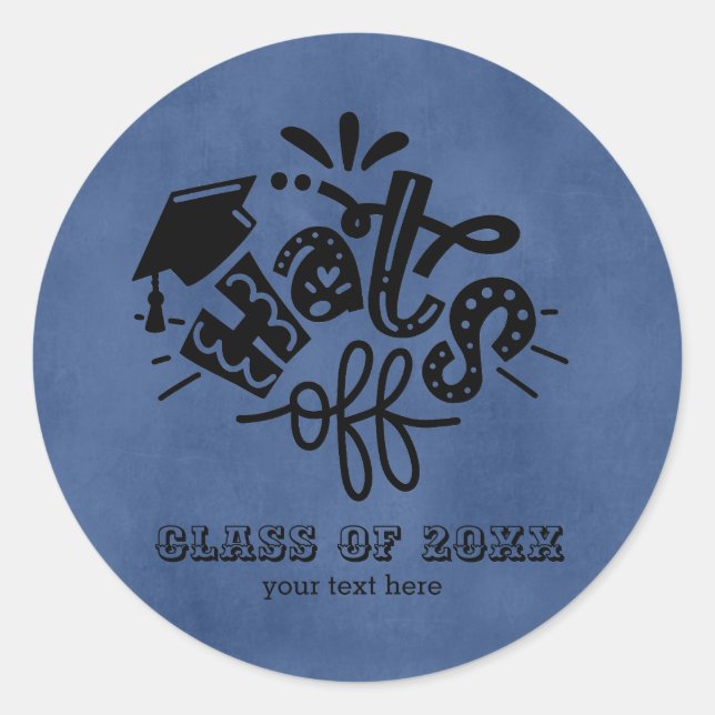 Adesivo Chapéus desligados - Azul (Frente)