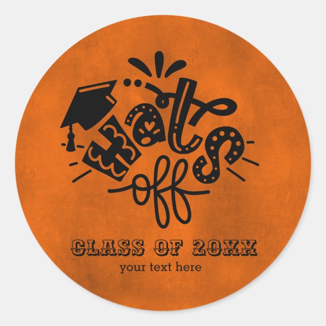 Adesivo Chapéus desligados - Laranja (Frente)