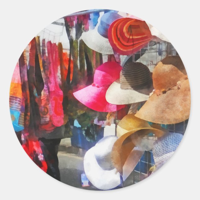 Adesivo Chapéus e Puros na Feira de Rua (Frente)