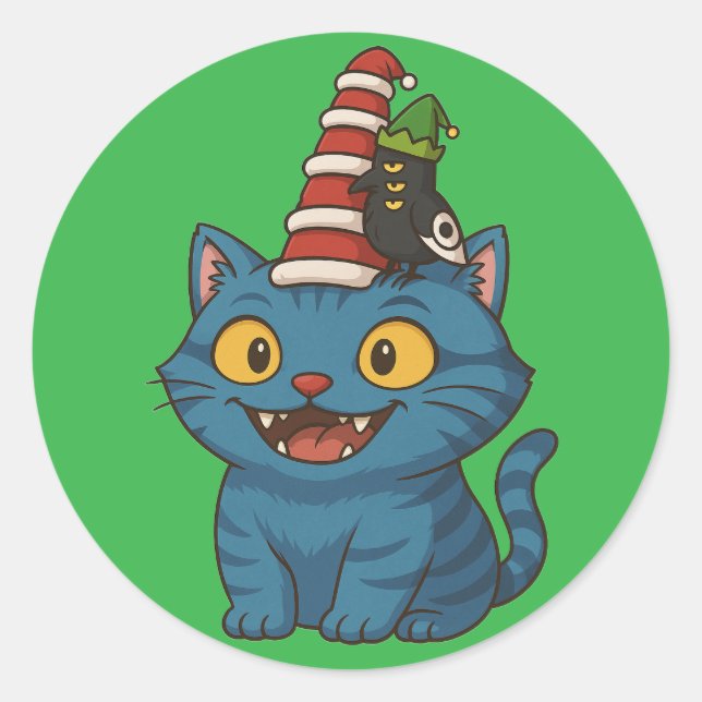 Adesivo Chapéus Pequenos, Grande Feliz Feriado (Frente)