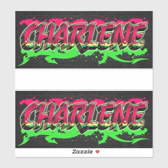 Adesivo Charlene Vorname Name Graffiti Aufkleber Sticker (Folha)
