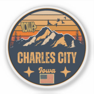 Adesivo Charles City, Iowa, Estados Unidos