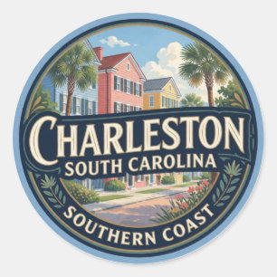 Adesivo Charleston Carolina do Sul EUA Costa Histórica Via