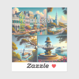 Adesivo Charleston South Carolina 3 Inch Vinyl Sticker